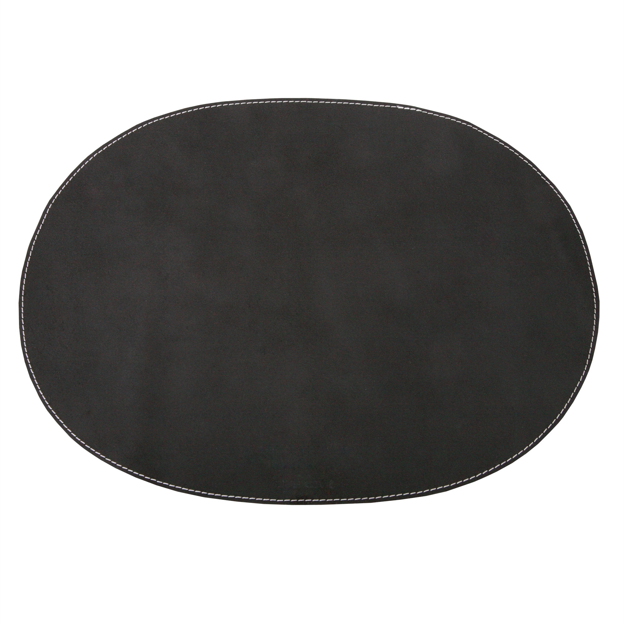 PLACEMATS SOFT LEATHER OVAL BLACK